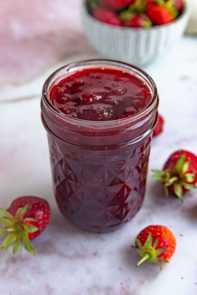 Strawberry Rhubarb Jam Recipe (No Pectin)