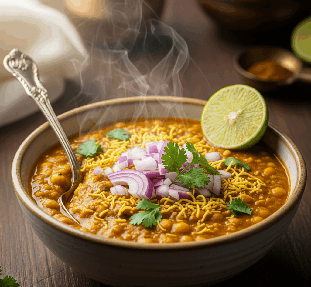 Ragda Patties with chutney and sev – Mumbai street food recipe.